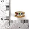 Flat Round Rack Plating Brass Cubic Zirconia European Beads KK-L236-10G-4