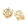 Rack Plating Brass Micro Pave Clear Cubic Zirconia Beads KK-F089-35G-01-2