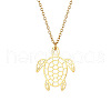 Stainless Steel Geometric Artistic Hollow Animal Pendant Necklaces JK0174-4-1