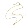 Rack Plating Brass Pave Clear Cubic Zirconia Moon Star Pendant Necklaces for Women NJEW-JN05000-4