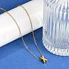 Ion Plating(IP) 304 Stainless Steel Pendant Necklaces NJEW-R050-01G-24-3