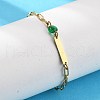 304 Stainless Steel Paperclip Chain Bracelets BJEW-A035-04G-03-4