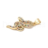 Brass Micro Pave Cubic Zirconia Pendants KK-D353-01G-2