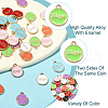 40Pcs 8 Colors Alloy Enamel Pendants ENAM-CJ0004-64-3