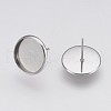 Non-Tarnish 202 Stainless Steel Stud Earring Settings STAS-I088-E-02P-2