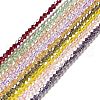 Transparent Electroplate Glass Beads Strands EGLA-S056-4mm-15-4