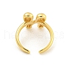 Brass Letter Open Cuff Rings for Women RJEW-G313-01N-G-3