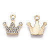 Alloy Rhinestone Pendants PALLOY-S133-004LG-1