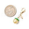Tomato Glass Seed Beaded Pendant Decorations HJEW-MZ00264-04-3