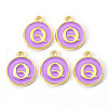 Golden Plated Alloy Enamel Charms X-ENAM-S118-10Q-2