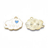 Rack Plating Alloy Enamel Pendants ENAM-N055-046-3