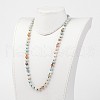 Natural Flower Amazonite Necklaces X-NJEW-D264-20-3