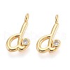 Brass Micro Pave Cubic Zirconia Charms KK-N263-97G-D-1