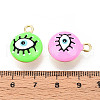 Brass Enamel Charms KK-P222-07G-3