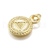 Rack Plating Brass Micro Pave Cubic Zirconia Pendants KK-K401-86G-2