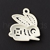 Spray Painted Alloy Pendents PALLOY-F282-04B-02-2