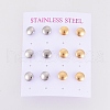 304 Stainless Steel Stud Earrings EJEW-I235-08-4