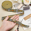   10 Yards Ethnic Style Polyester Jacquard Flower Ribbon OCOR-PH0004-86A-3