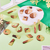 Kissitty Resin & Walnut Wood Big Pendants RESI-KS0001-04-7