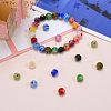 Millefiori Glass Round-Single Flower Bead Strands LAMP-CJ0001-15-8