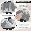 DELORIGIN 5 Yards Milk Fiber Gauze Embroidery Lace Ribbon Trims Fabric DIY-DR0001-57-6