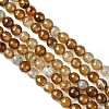 Natural Agate Round Beads Strand G-L084-6mm-04-3