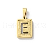 304 Stainless Steel Alphabet Pendants STAS-S152-01G-E-1