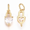 Brass Charms ZIRC-L070-87-2