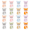 GOMAKERER 16Pcs 8 Colors Fox Food Grade Eco-Friendly Silicone Focal Beads SIL-GO0001-02-1