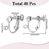 SUNNYCLUE 40Pcs Brass Screw Clip Earring Converter KK-SC0004-68P-2