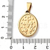 201 Stainless Steel Pendants STAS-U053-08B-G-3