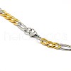 Fashionable Matte 304 Stainless Steel Figaro Chain Necklaces for Men STAS-A028-N016C-3