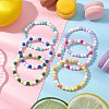 Opaque Acrylic Round Beaded Stretch Bracelets for Kid BJEW-JB11651-1