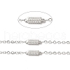 Tarnish Resistant 304 Stainless Steel Rectangle Link Chains STAS-B041-10P-2