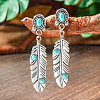 Bohemian Style Alloy Acrylic Stud Dangle Earrings WGAEF55-09-1