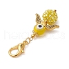 Angel Glass Seed Bead Pendant Decorations HJEW-MZ00085-03-4