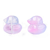 Transparent Spray Painted Glass Beads GLAA-N035-023-G03-3