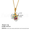 Airplane & Camera & Trunk 304 Stainless Steel Micro Pave Clear Cubic Zirconia Pendant Necklaces FS-WG81D22-01-2
