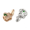 Rack Plating Brass Micro Pave Cubic Zirconia Ice Pick Pinch Bails KK-K340-21-2
