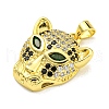 Brass Micro Pave Cubic Zirconia Pendants KK-K354-13A-G-2