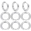 SUNNYCLUE 12 Pairs 202 Stainless Steel Huggie Hoop Earrings with 316 Surgical Stainless Steel Pins EJEW-SC0001-40P-1