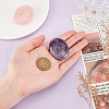AHADERMAKER 2Pcs 2 Styles Natural Amethyst & Rose Quartz Palm Stones AJEW-GA0007-90B-3