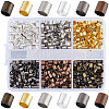 SOFPLATE 1200pcs 6 Colors Brass Crimp Beads KK-SP0002-29-1