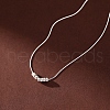 925 Sterling Silver Lucky Bead Rondelle Beaded Pendant Necklaces for Women FS-WGA8826-01-1