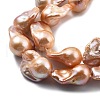 Natural Nucleated Pear Beads Strands PEAR-B004-15M-06B-3