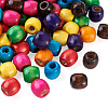 240Pcs 8 Color Craftdady Dyed Natural Maple Wood Beads WOOD-CD0001-06B-LF-11