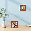 Olycraft 2 Sets 2 Style Panda Photo Frame Needle Felting Kit for Beginners DIY-OC0012-05-6