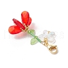 Handmade Glass Seed Beaded and Acylic Butterfly Pendant Decorations Sets HJEW-MZ00259-6
