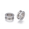 Tarnish Resistant 201 Stainless Steel Grooved Beads STAS-P236-07P-2