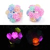 Acrylic Handmade Luminous Polymer Clay Rhinestone Beads CLAY-H003-06B-1